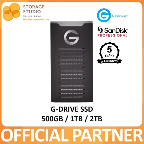 SANDISK PROFESSIONAL G-DRIVE SSD, 500GB / 1TB / 2TB. Singapore Local 5 Years Warranty